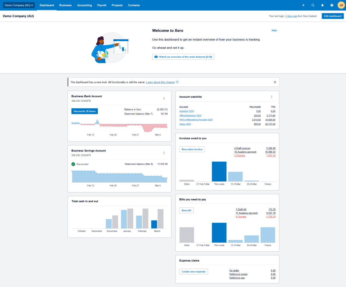 Xero screenshot - 10 Mejores Software de Contabilidad SaaS Analizados en 2026