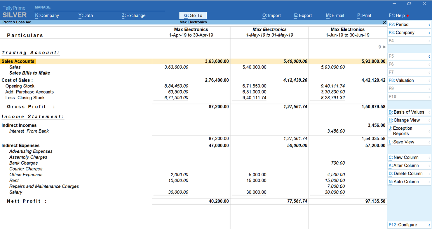 TallyPrime screenshot - Le 10 migliori soluzioni di software di contabilità per il commercio al dettaglio recensite nel 2026
