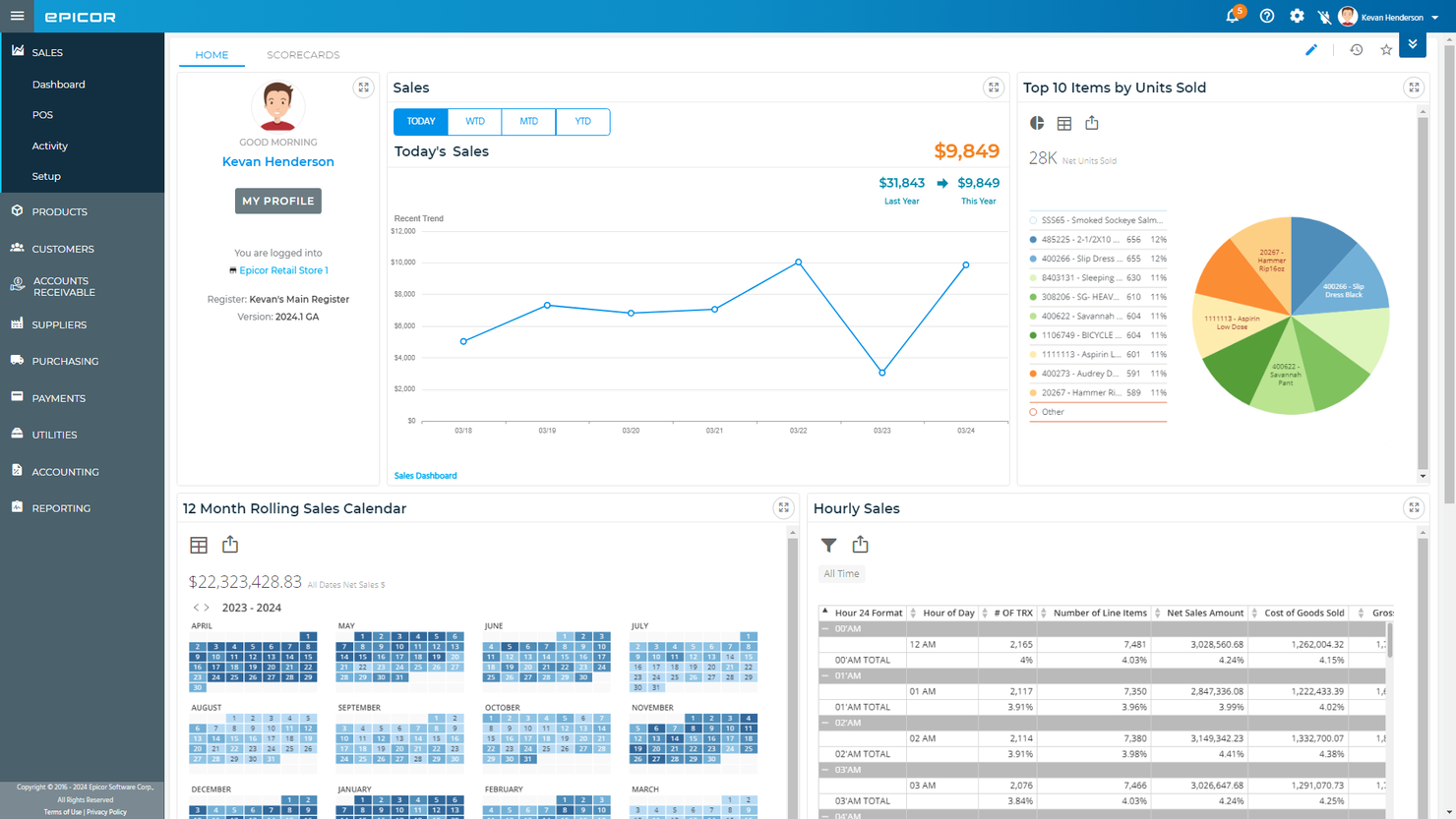 Epicor screenshot - Los 10 Mejores Programas de Contabilidad para Minoristas Revisados en 2026