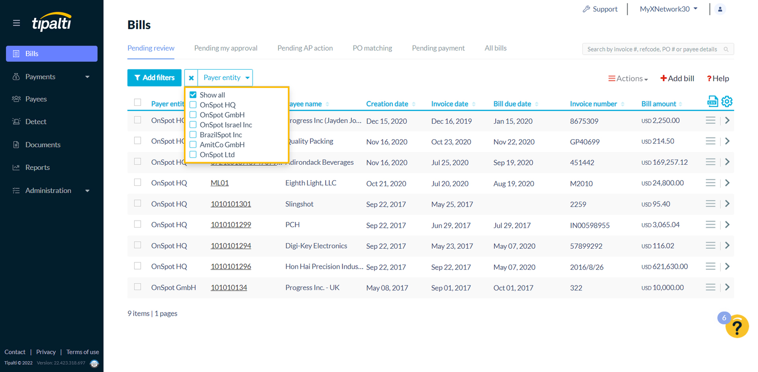 Tipalti screenshot - Los 10 Mejores Programas de Contabilidad para Minoristas Revisados en 2026