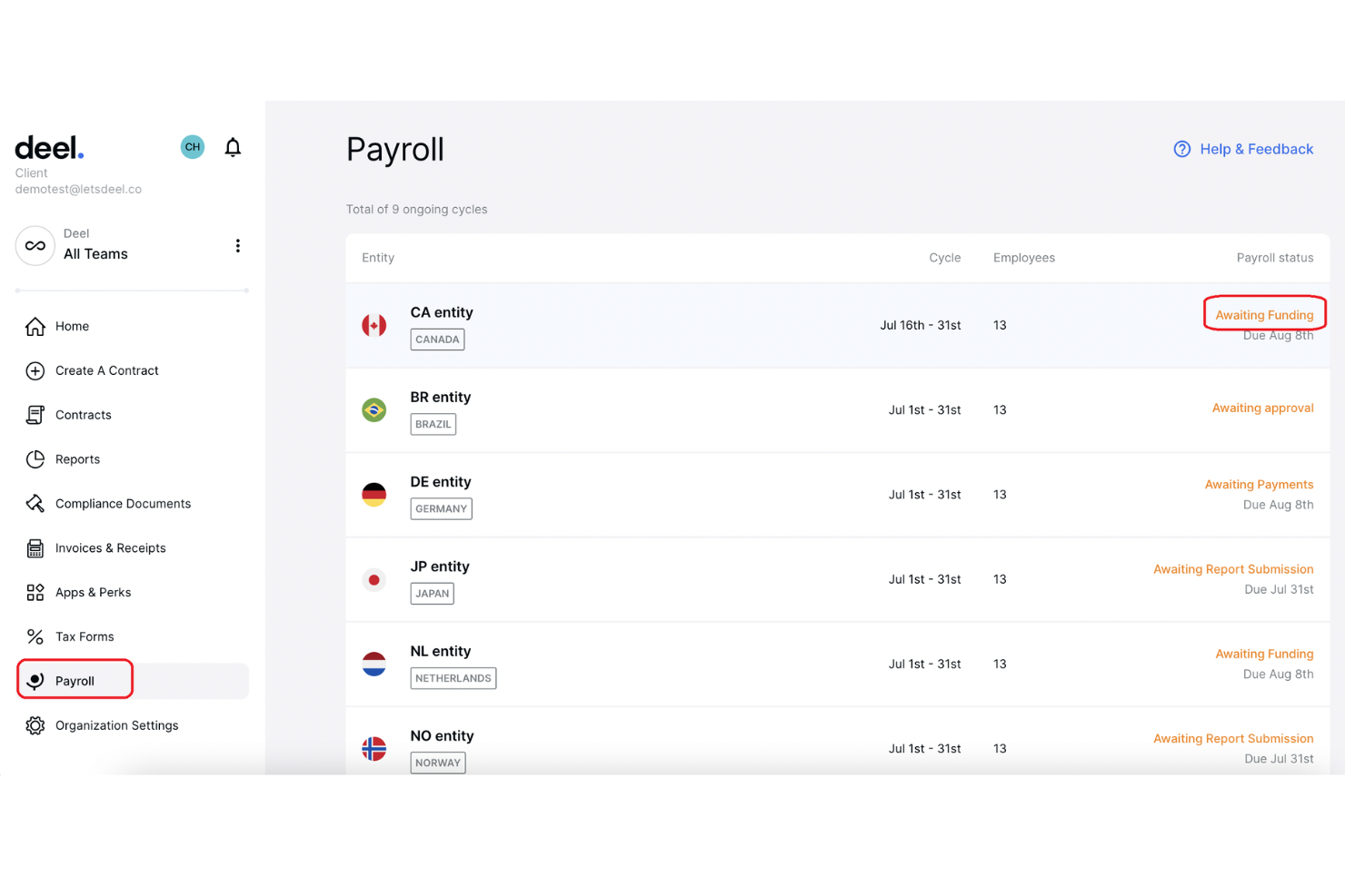 Deel HR screenshot - 10 Mejores Alternativas a Gusto Analizadas en 2026