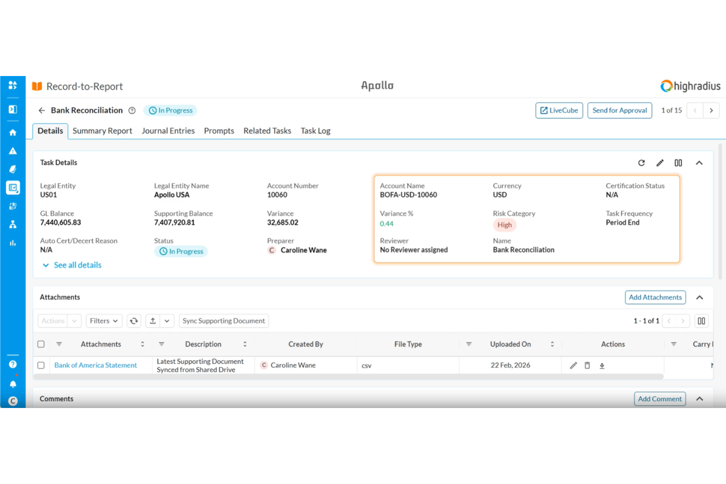 HighRadius screenshot - 10 Mejores Software de Cierre Financiero Revisados en 2026