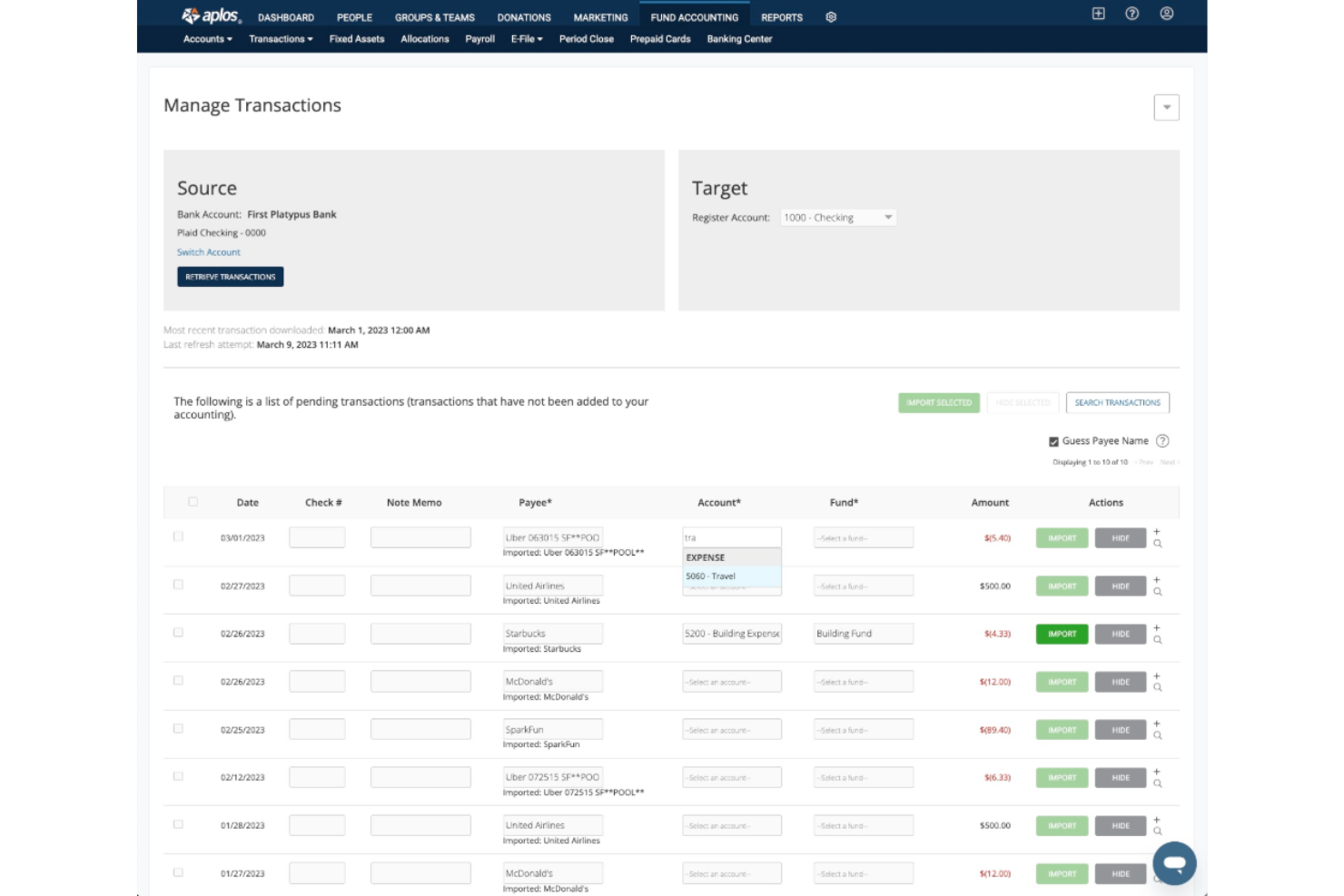 Aplos screenshot - 10 Migliori Software di Contabilità per Fondi Recensiti nel 2026
