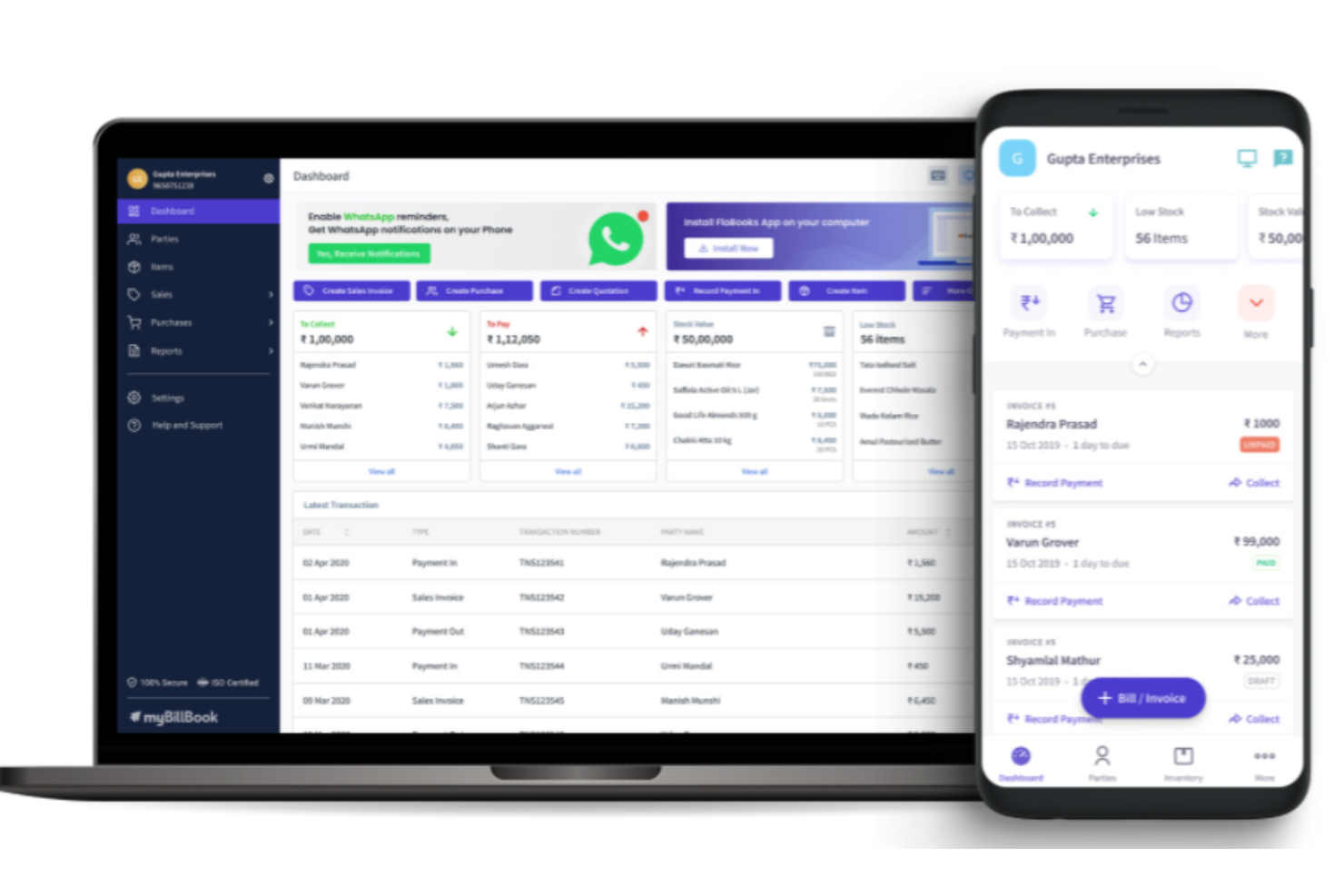 myBillBook screenshot - Le 10 Migliori Soluzioni di Software Contabile per il Settore Sanitario del 2026