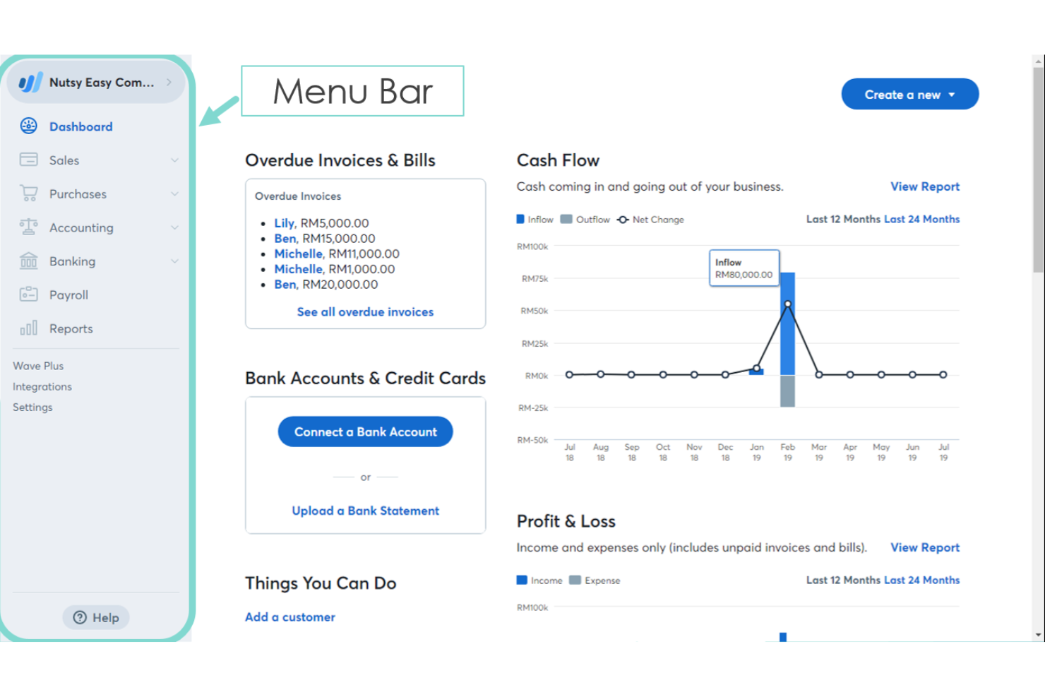 Wave screenshot - Le 10 migliori alternative a FreeAgent recensite nel 2026