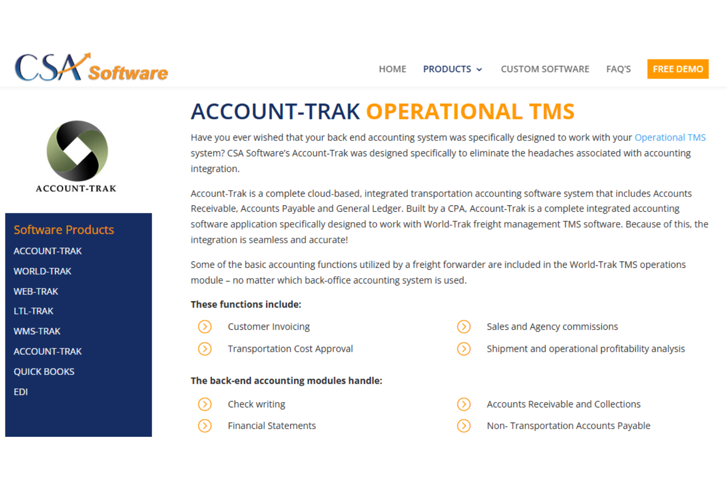 Account-Trak screenshot - Los 10 Mejores Programas de Contabilidad para Logística Revisados en 2026