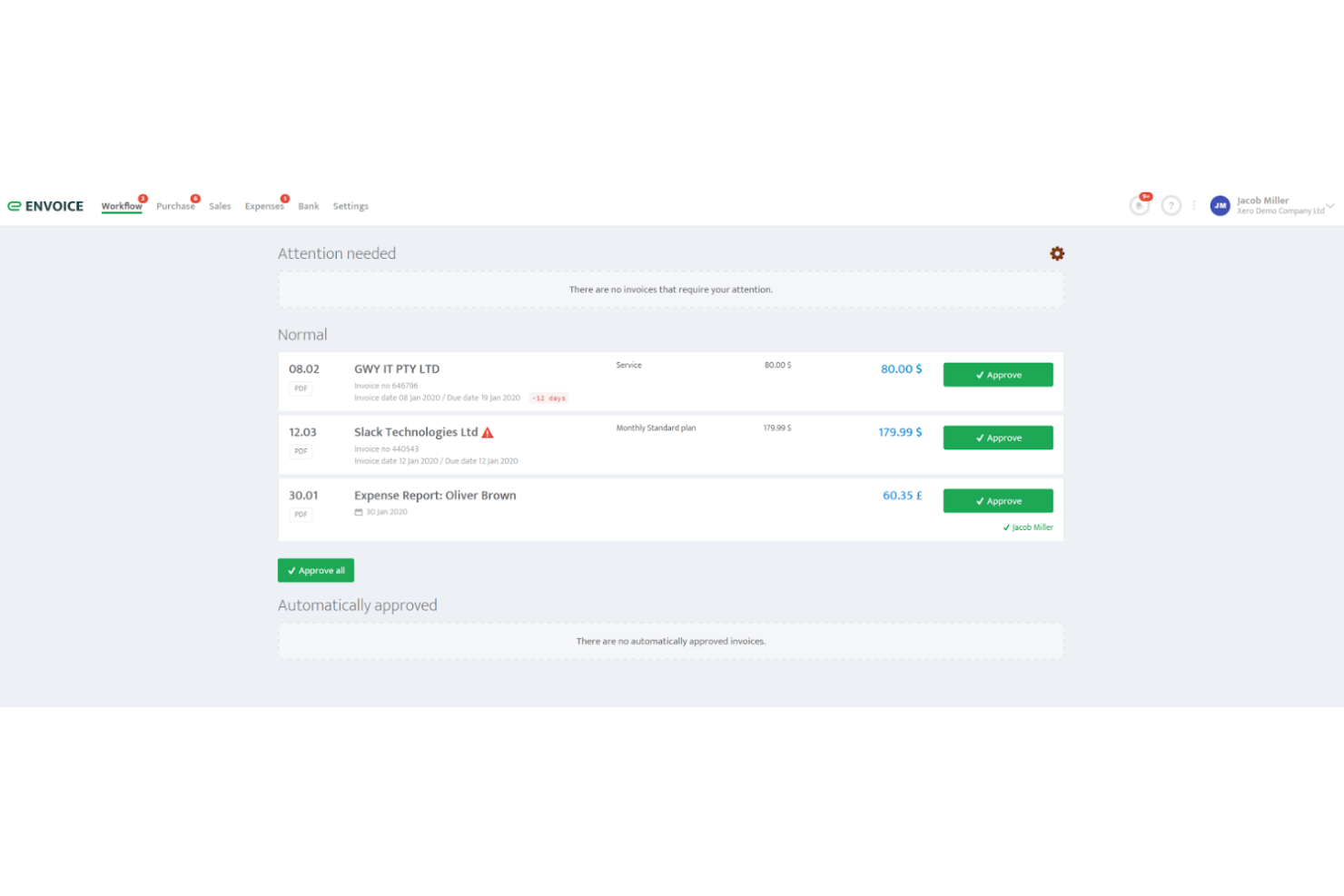 Envoice screenshot - Le 10 migliori alternative a Zoho Books recensite nel 2026