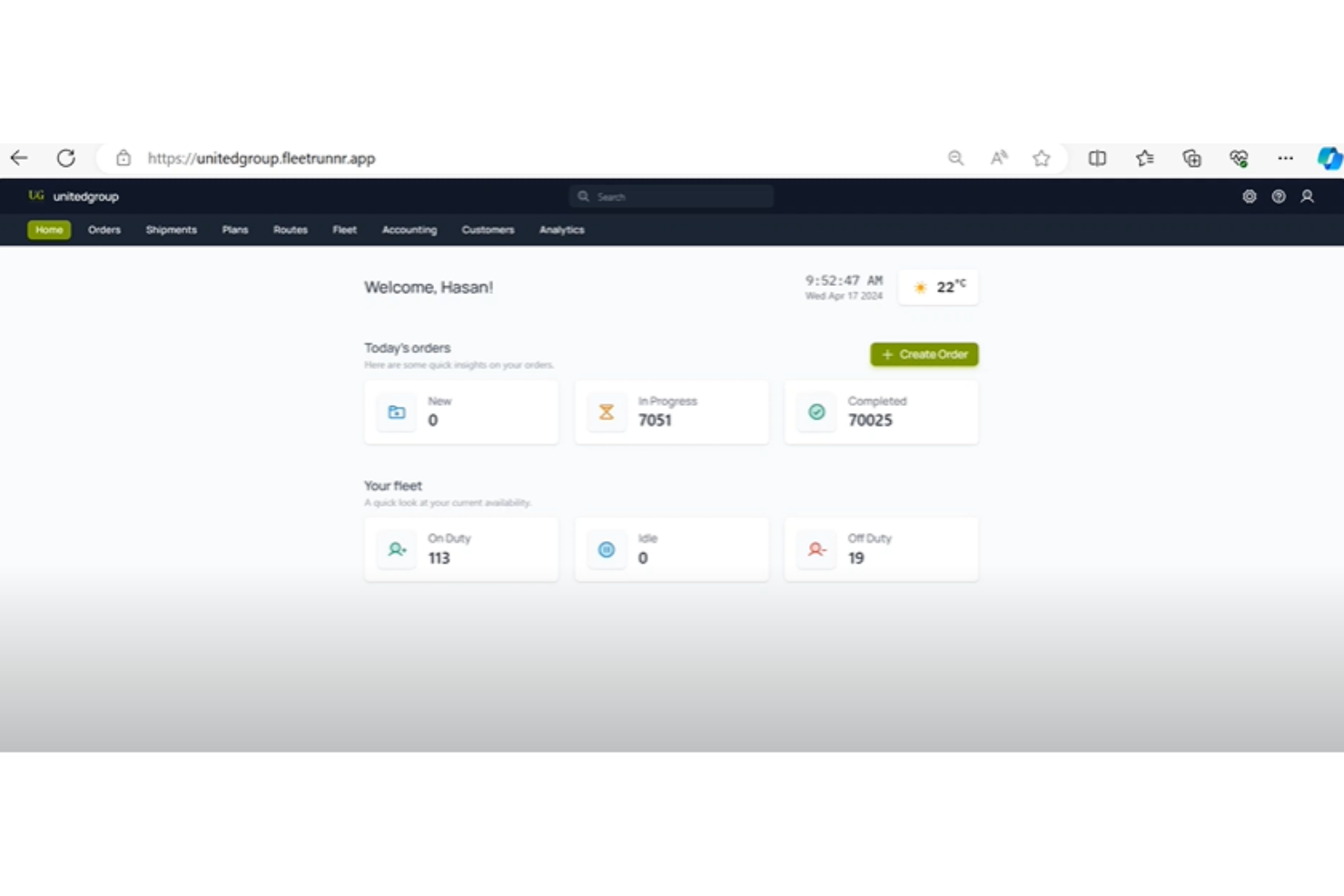 FleetRunnr screenshot - Le 10 Migliori Soluzioni di Software Contabile per la Logistica nel 2026