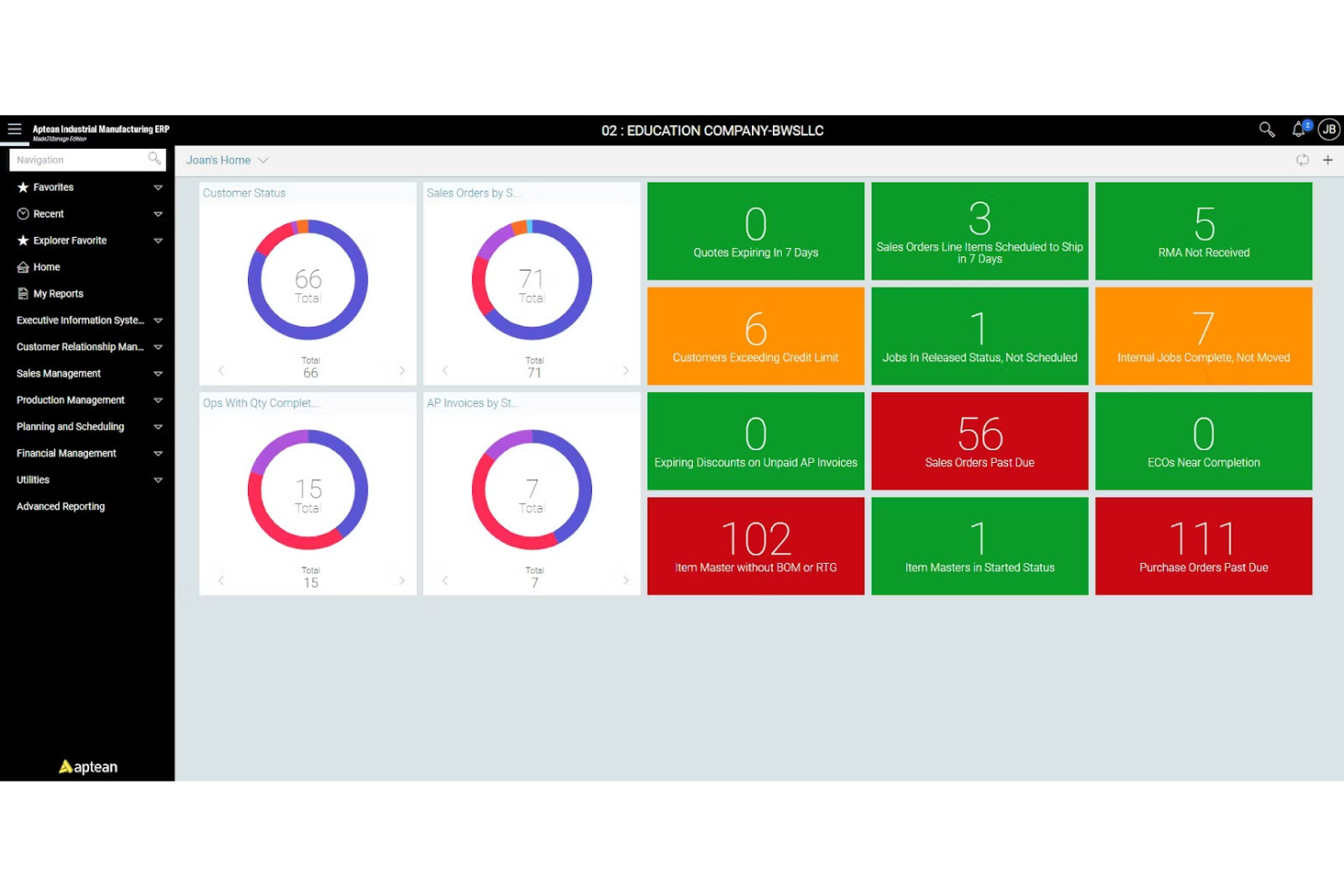 Aptean screenshot - 10 Mejores Alternativas a NetSuite Revisadas en 2026
