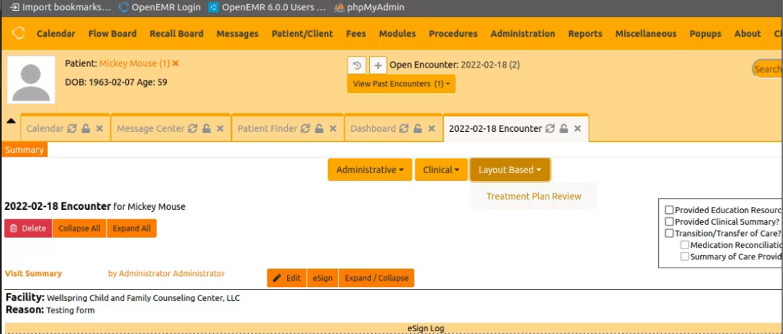 OpenEMR screenshot - Le 10 Migliori Soluzioni di Fatturazione Medica Recensite nel 2026