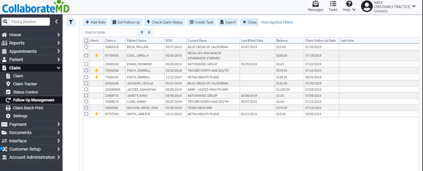 CollaborateMD screenshot - Le 10 Migliori Soluzioni di Fatturazione Medica Recensite nel 2026