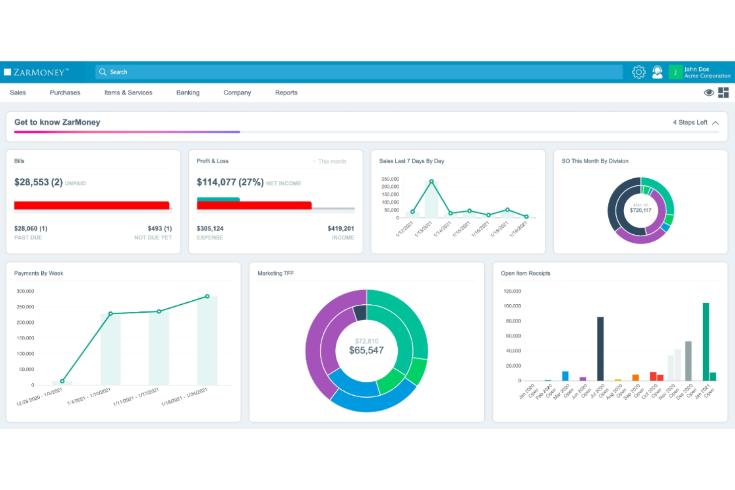 ZarMoney screenshot - I 10 migliori software di contabilità scolastica recensiti nel 2026