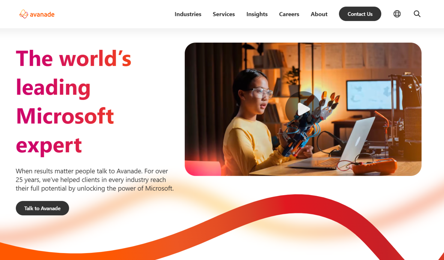 Avanade screenshot - 10 Migliori Rivenditori Microsoft Dynamics Recensiti nel 2026