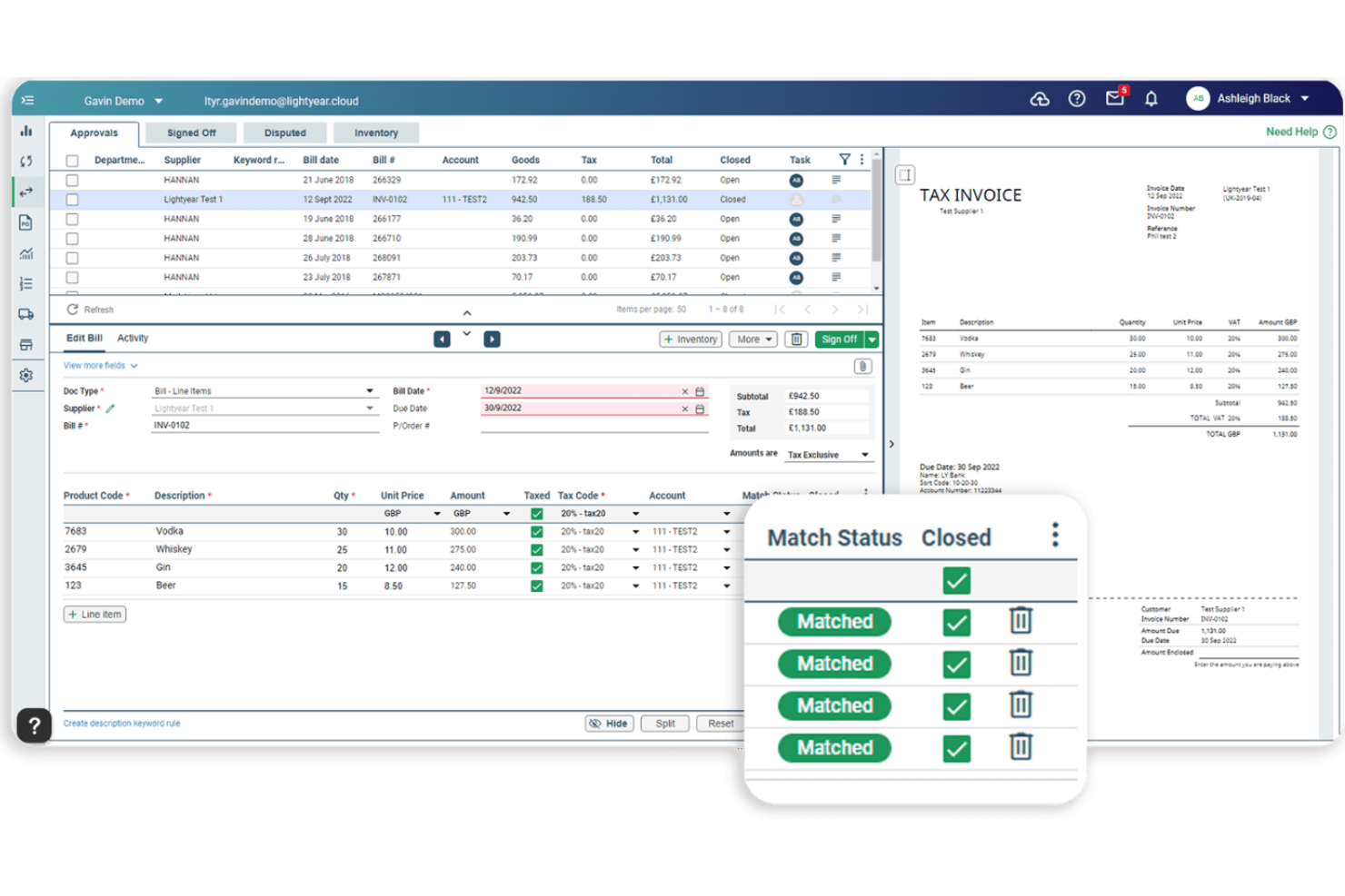 Lightyear screenshot - Los 10 mejores software de auditoría de cuentas por pagar revisados en 2026