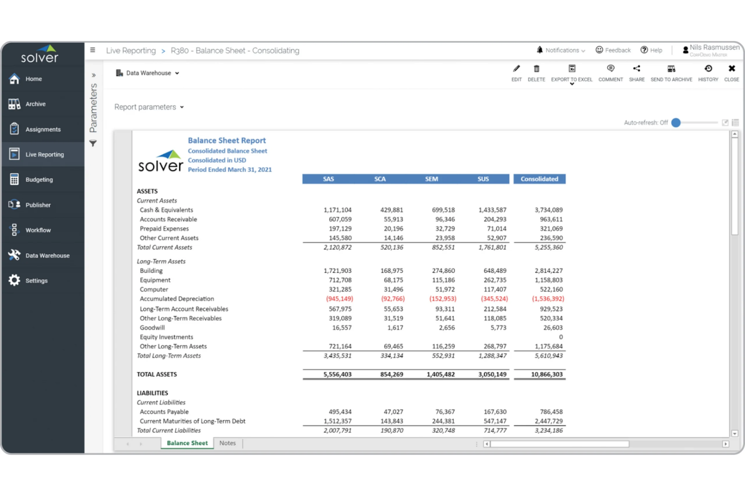 Solver screenshot - 10 Mejores Programas de Gestión de Presupuestos Recomendados en 2026