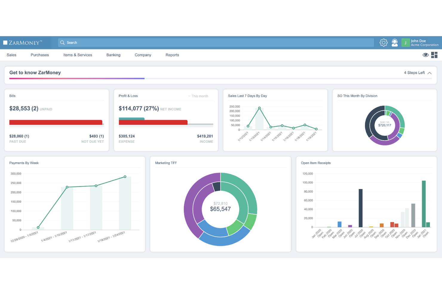 ZarMoney screenshot - 10 Mejores Alternativas a Xero Analizadas para 2026