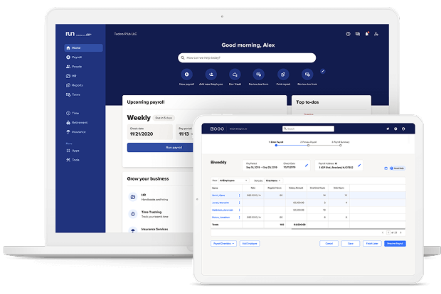 ADP Run screenshot - 10 alternativas a QuickBooks que recomiendo en 2026