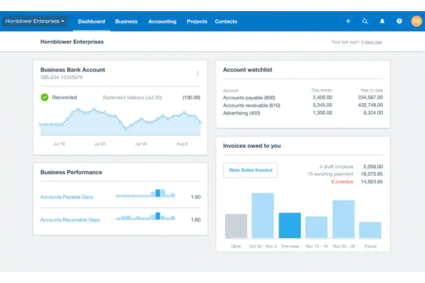 Xero screenshot - 10 Mejores Alternativas a QuickBooks Revisadas en 2026