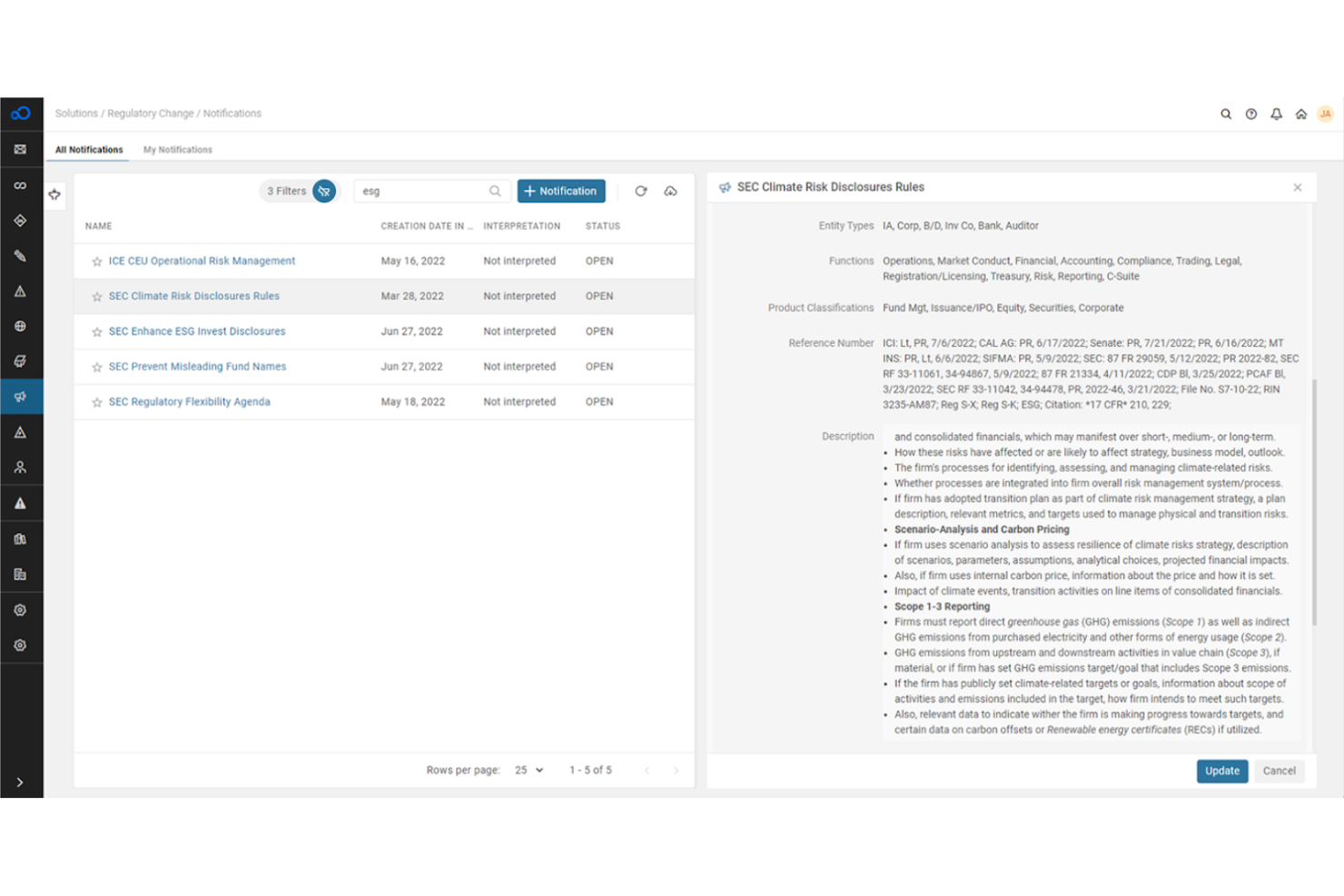 SAI360 screenshot - I 10 migliori software per la conformità finanziaria per il 2026
