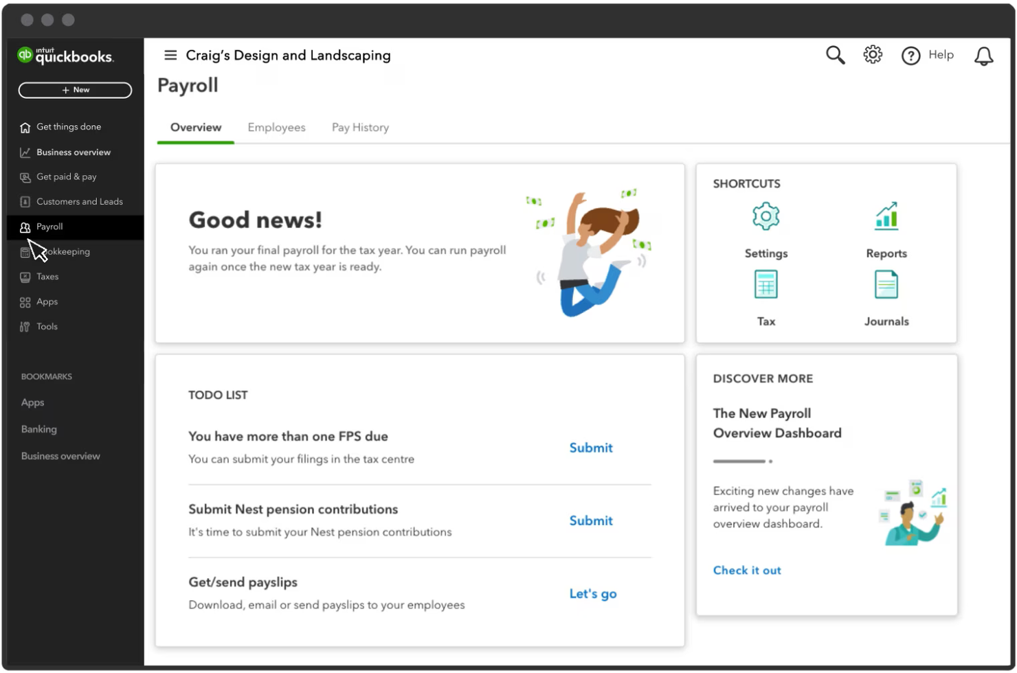 QuickBooks screenshot - Los 10 mejores programas de contabilidad para equipos reseñados en 2026