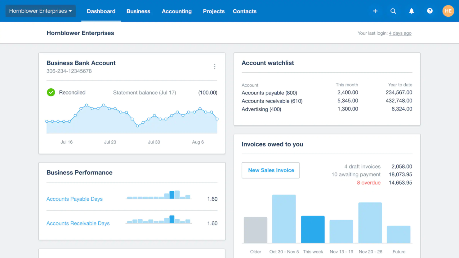 Xero screenshot - I 10 migliori software di contabilità legale per studi legali nel 2026