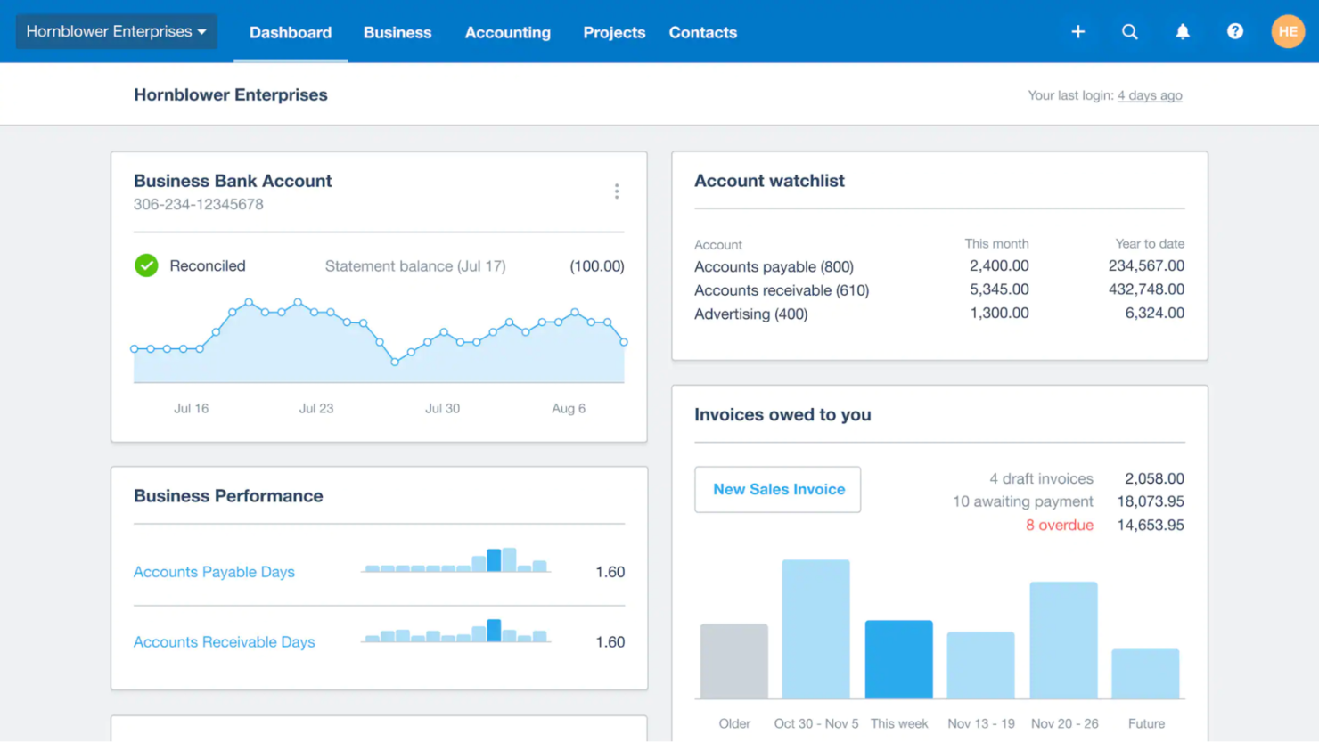 Xero screenshot - Los 10 mejores programas de contabilidad para startups analizados en 2026