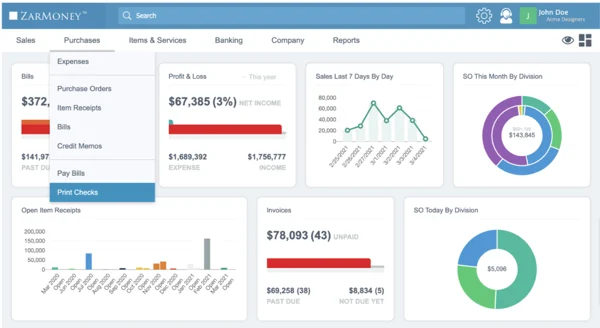 ZarMoney screenshot - 10 Mejores Programas de Contabilidad para Agencias de Publicidad en 2026