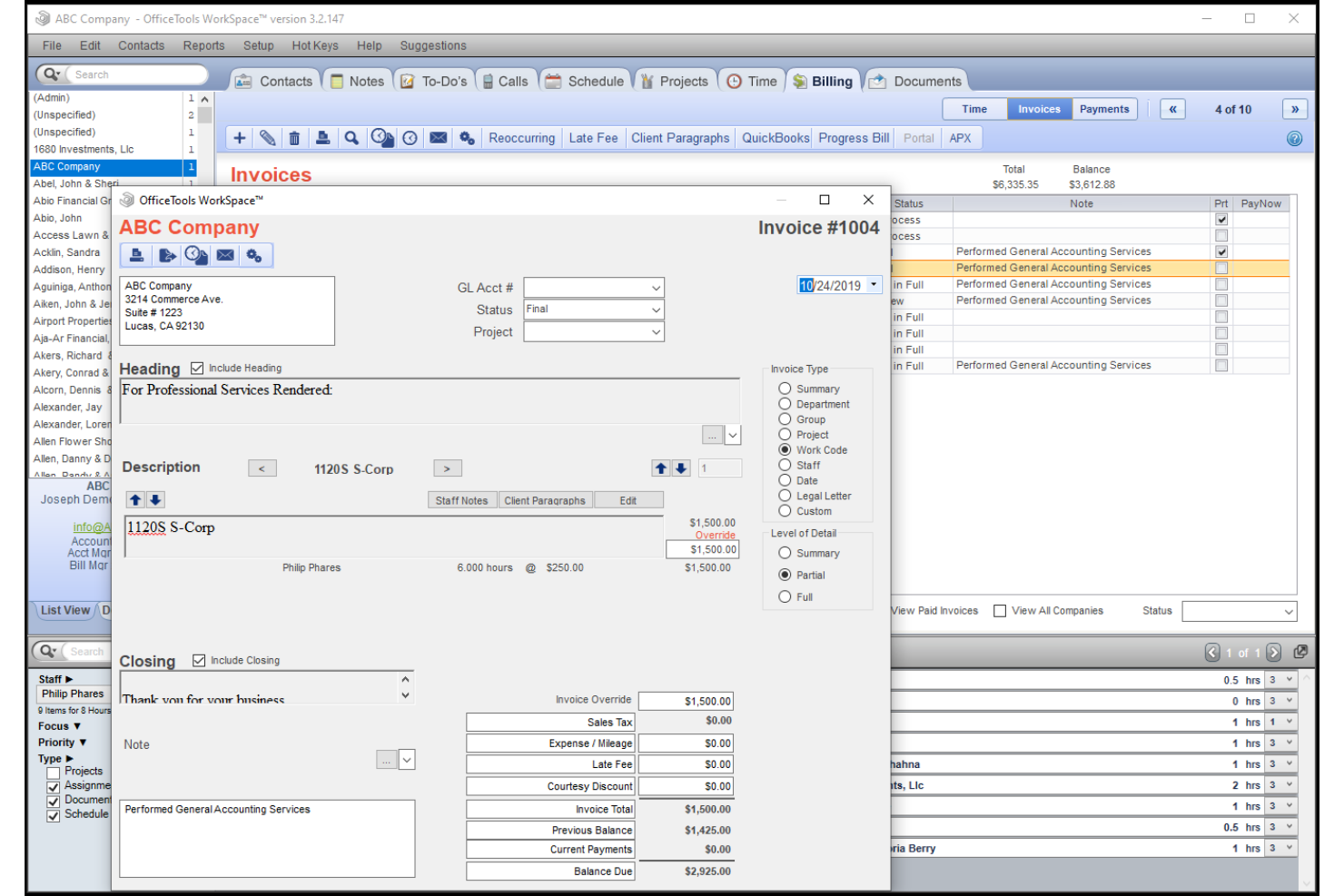 OfficeTools screenshot - I 10 migliori software di gestione studio contabile del 2026