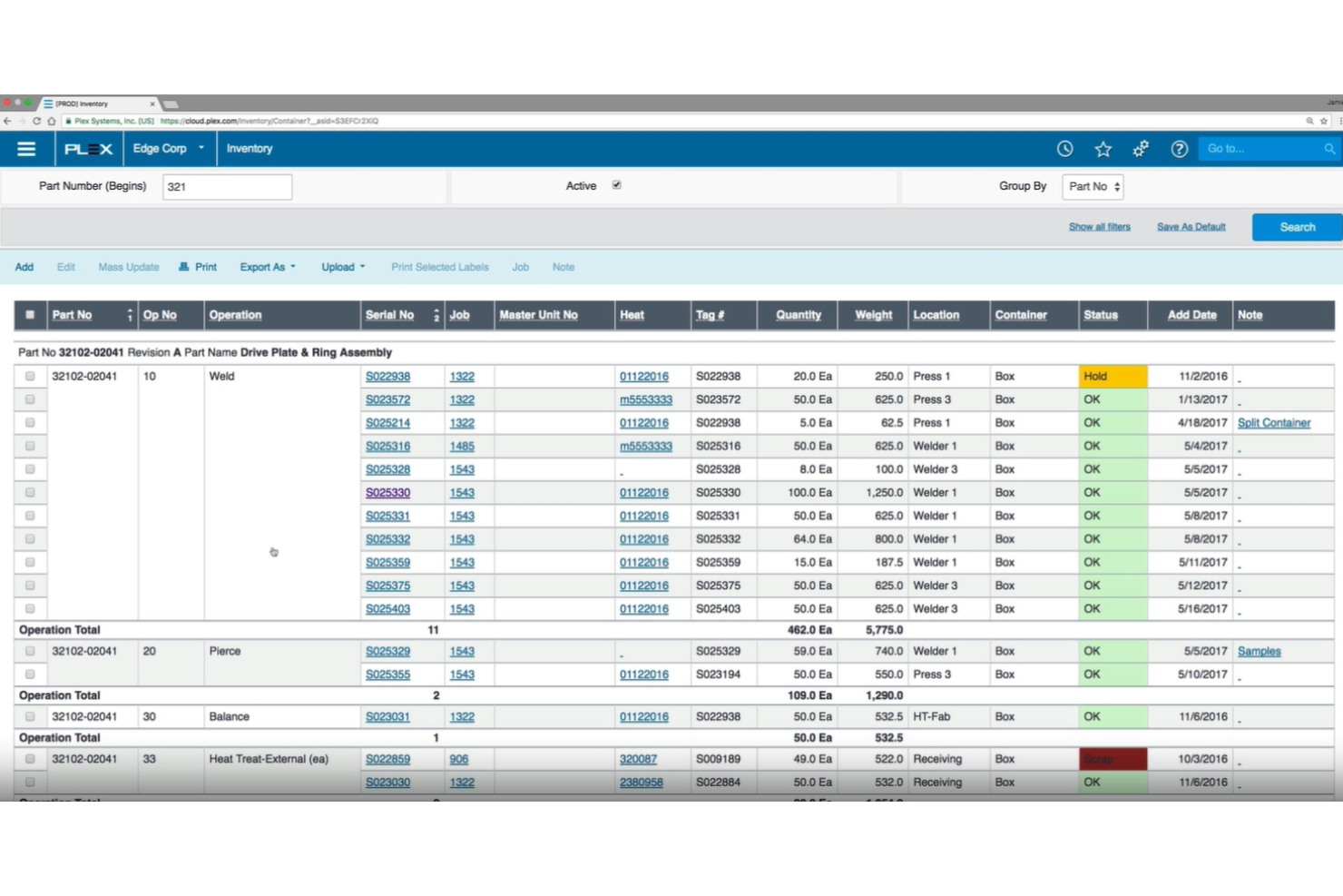 Plex ERP screenshot - I 10 migliori software ERP per l’industria metallurgica nel 2026