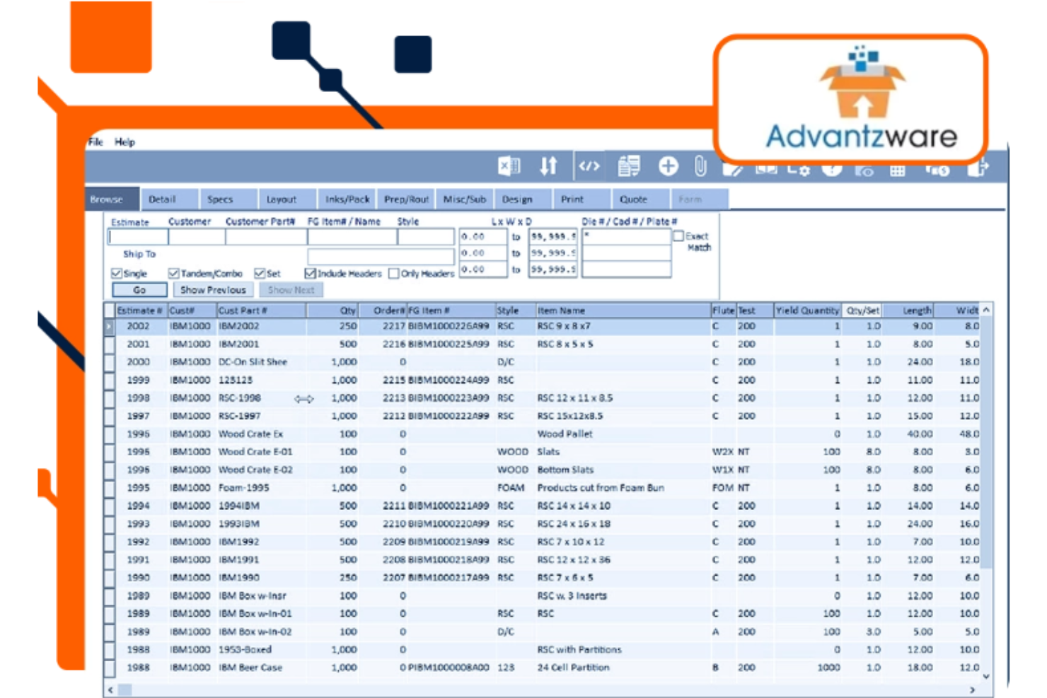 Advantive screenshot - Los 10 Mejores Software ERP Para La Industria de la Impresión En 2026