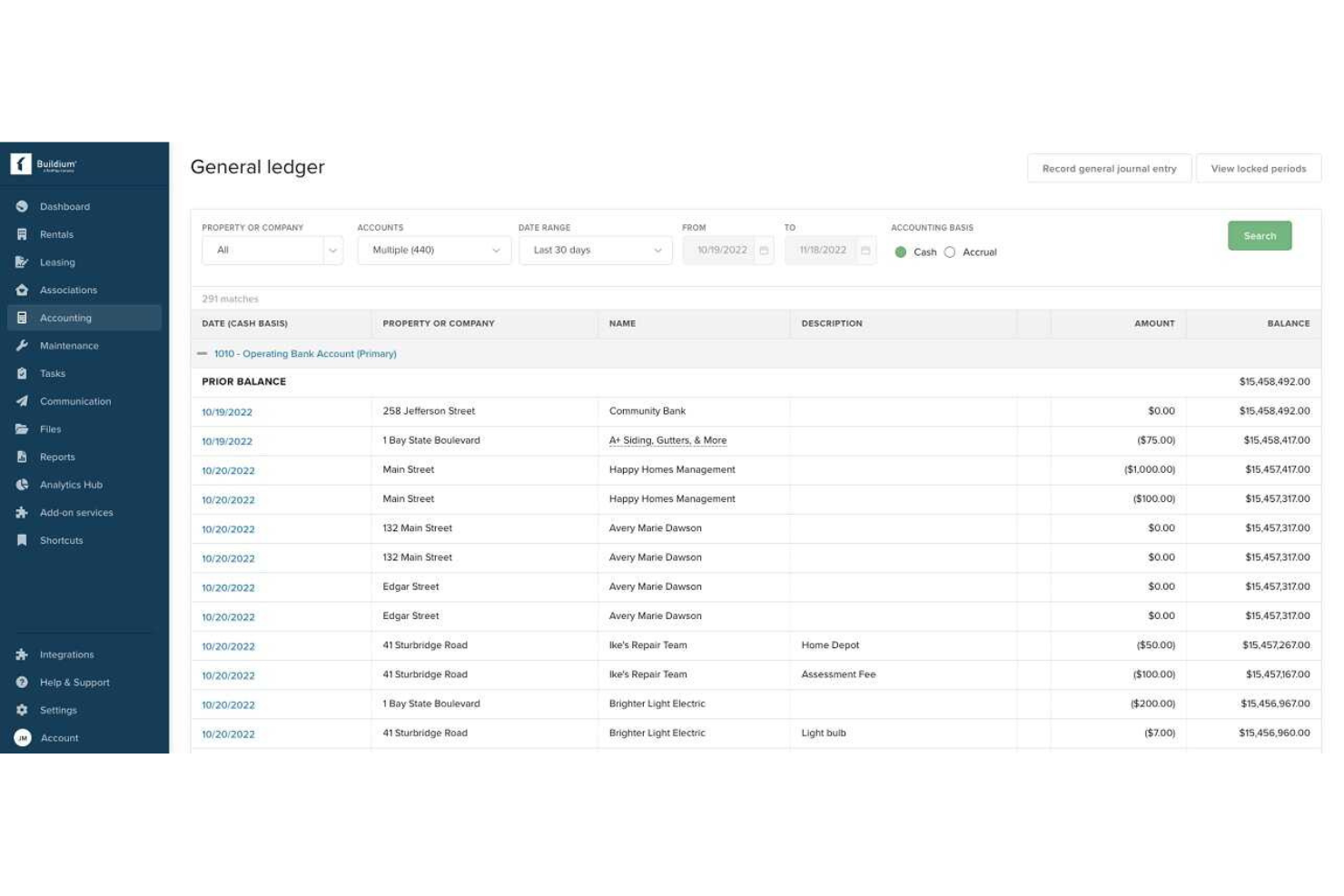 Buildium screenshot - 10 Mejores Software ERP para Bienes Raíces Analizados en 2026