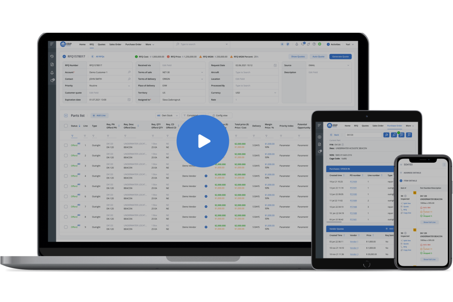 ERP.aero screenshot - I 10 migliori software ERP per l’aerospaziale recensiti nel 2026