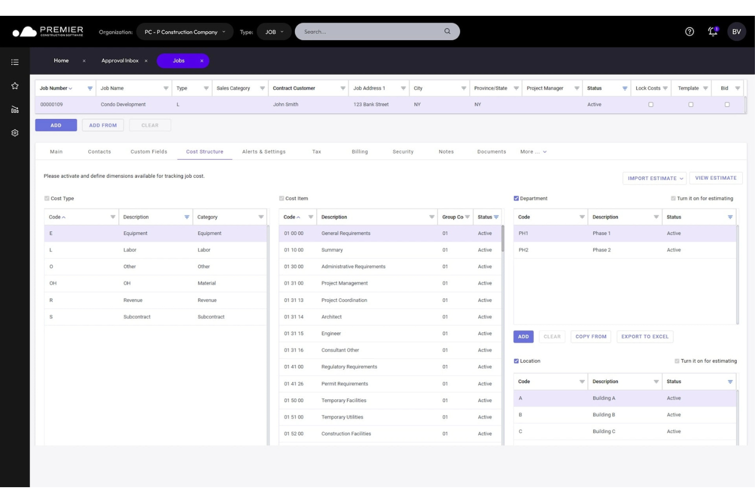 Premier Construction Software screenshot - Los 10 Mejores ERP para Construcción Revisados en 2026