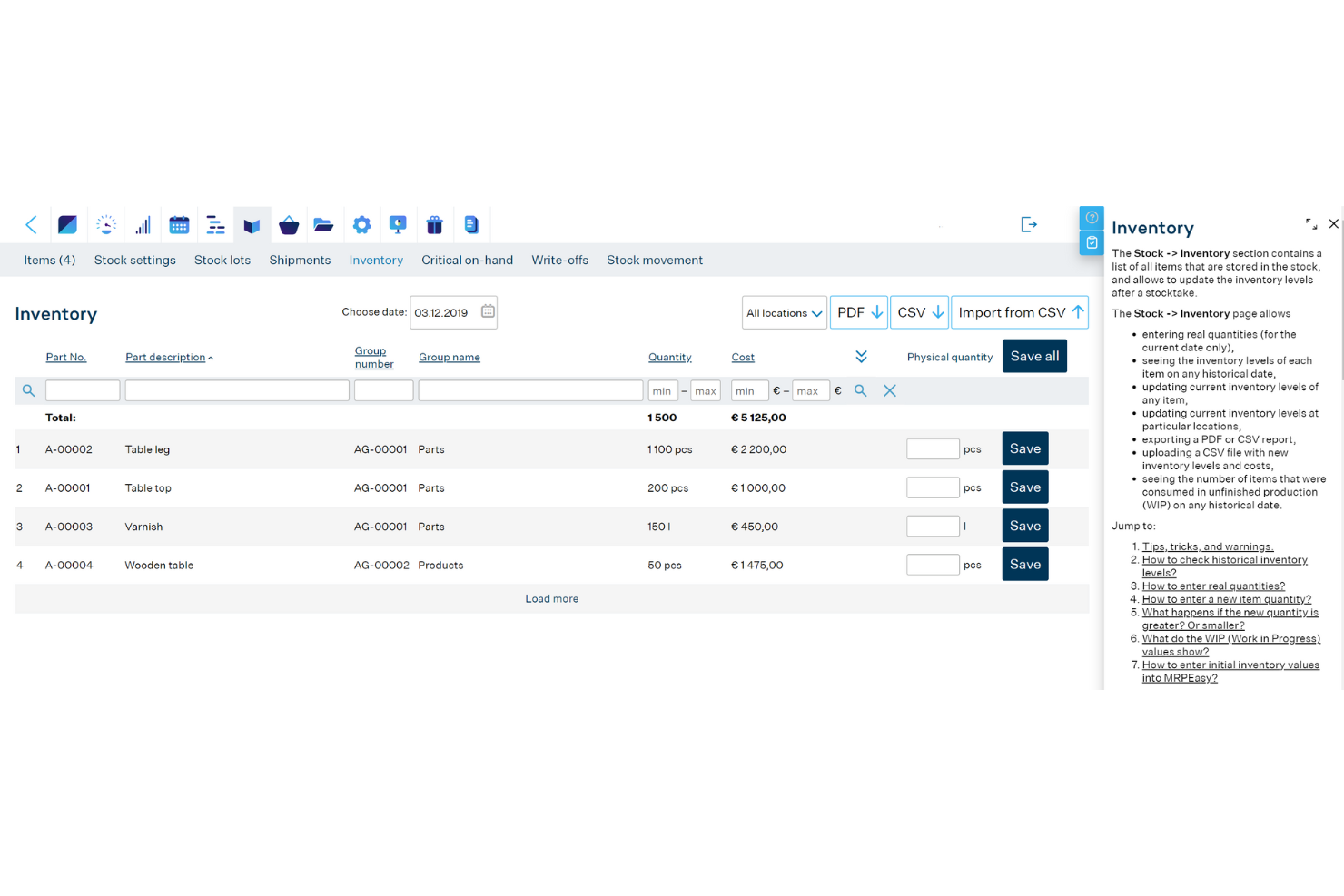 MRPeasy screenshot - Los 10 Mejores Software ERP Gratuitos Analizados en 2026