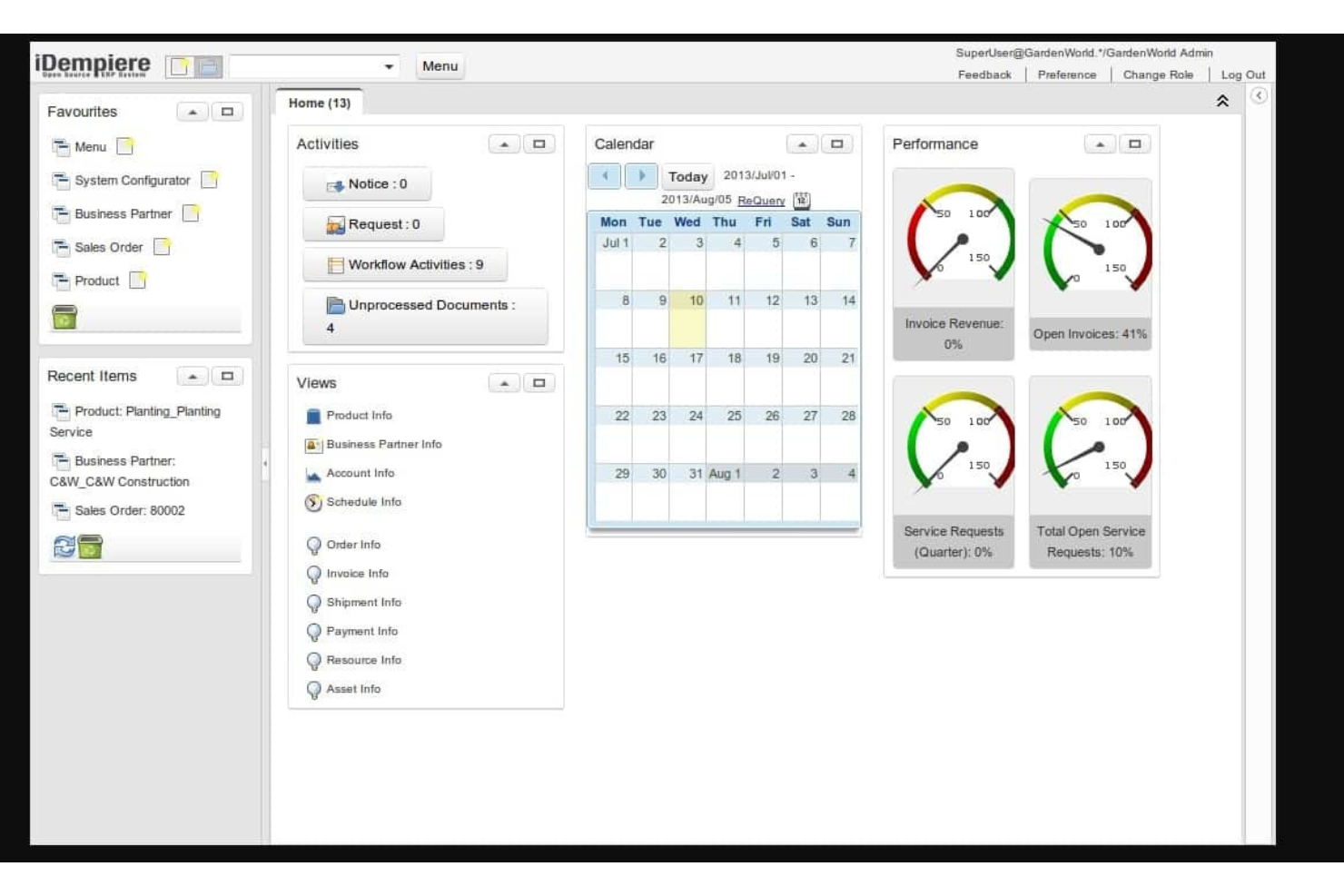 iDempiere screenshot - Los 10 Mejores Software ERP Gratuitos Analizados en 2026
