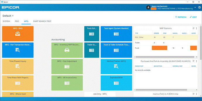 Epicor screenshot - 10 Migliori Alternative agli ERP Recensite nel 2026