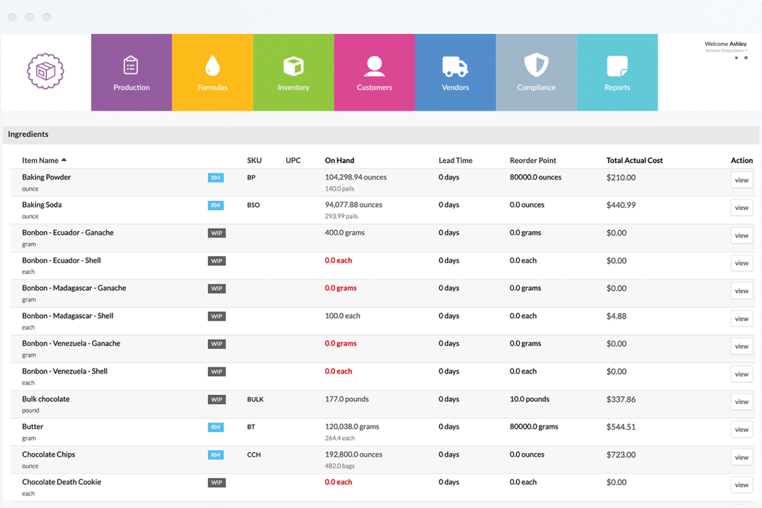 WhereFour screenshot - Le 10 Migliori Soluzioni ERP per l’Industria Alimentare e delle Bevande per il 2026