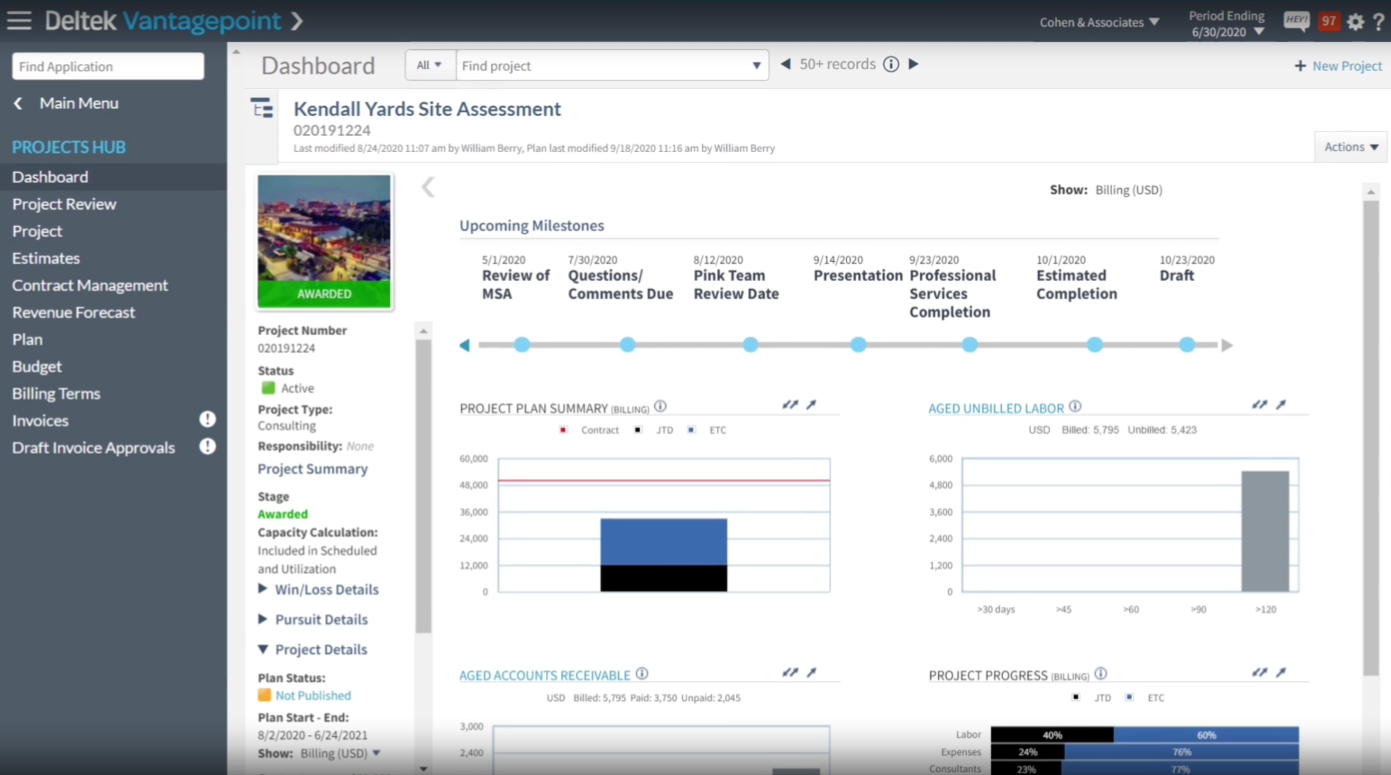 Deltek screenshot - 10 mejores ERP para organizaciones sin fines de lucro revisados en 2026