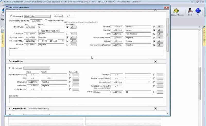 NextGen Healthcare EHR screenshot - I 10 Migliori Software ERP Ospedalieri Del 2026