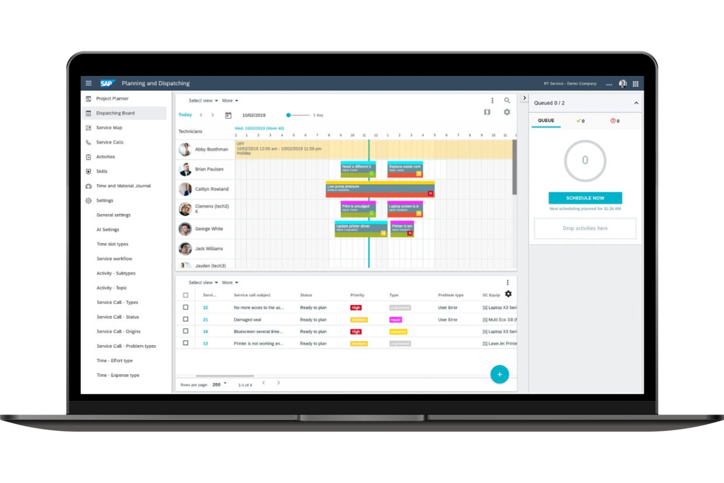 SAP Field Service Management screenshot - 10 Mejores Software ERP para Servicios de Campo Analizados en 2026