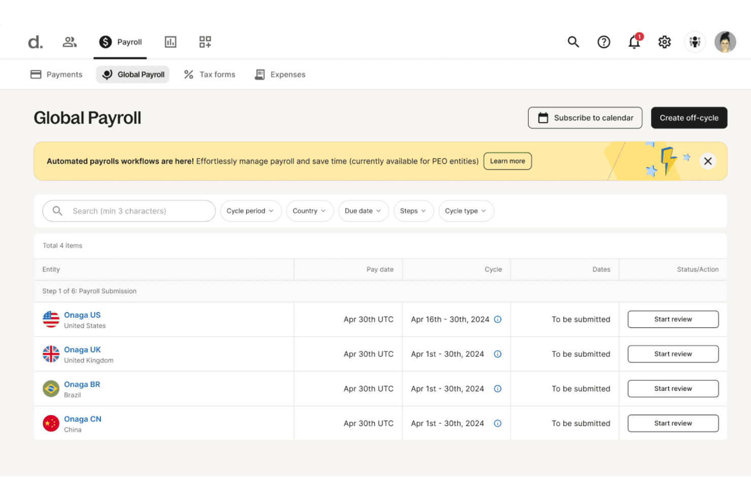 Deel Payroll screenshot - 10 Mejores Software de Nómina ERP Analizados en 2026