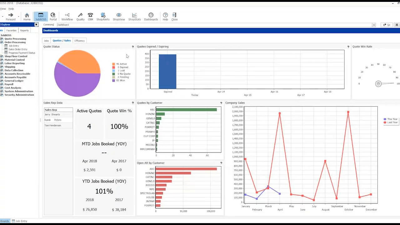 JobBOSS 2 screenshot - 10 Mejores Software ERP para Manufactura en 2026
