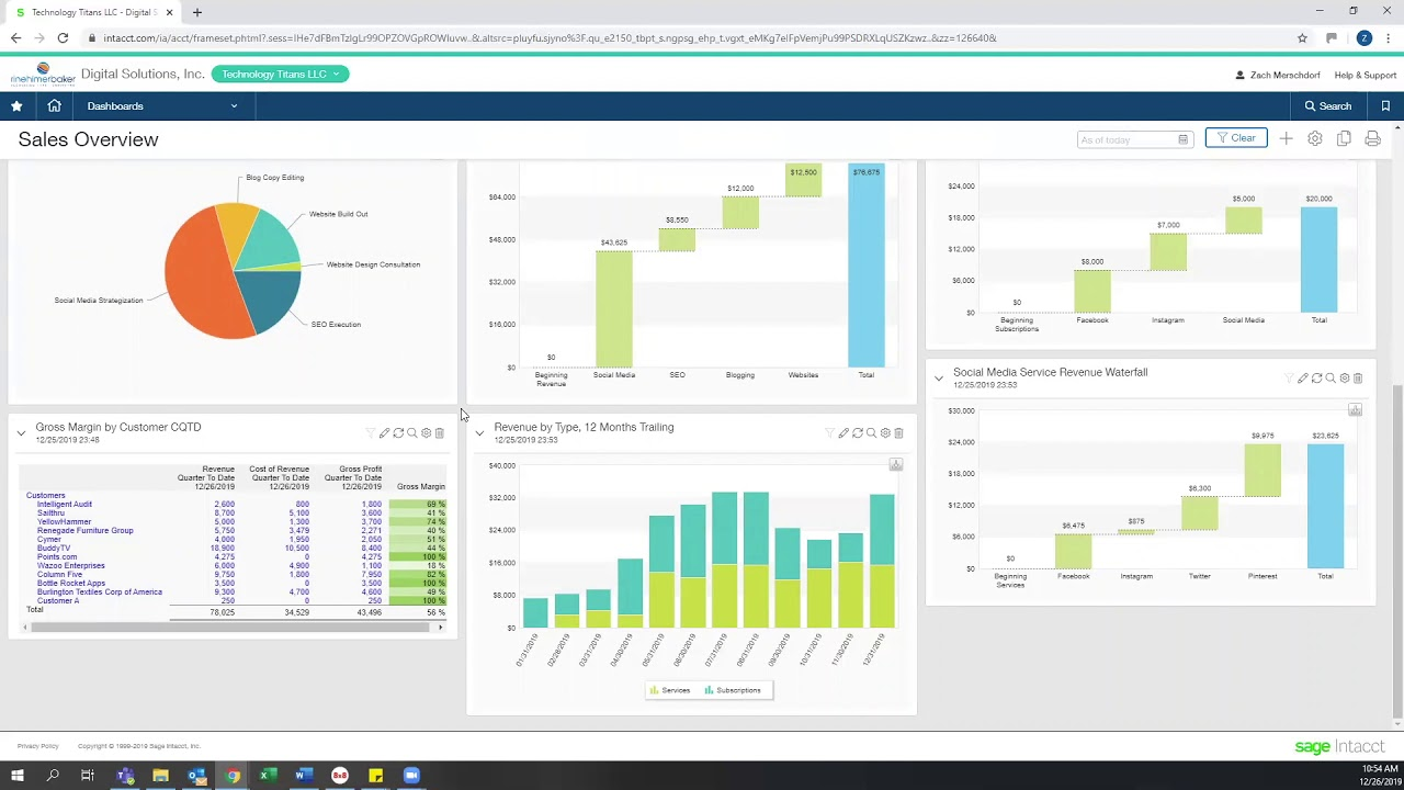 Sage Intacct screenshot - Le 10 migliori soluzioni software ERP con IA recensite nel 2026