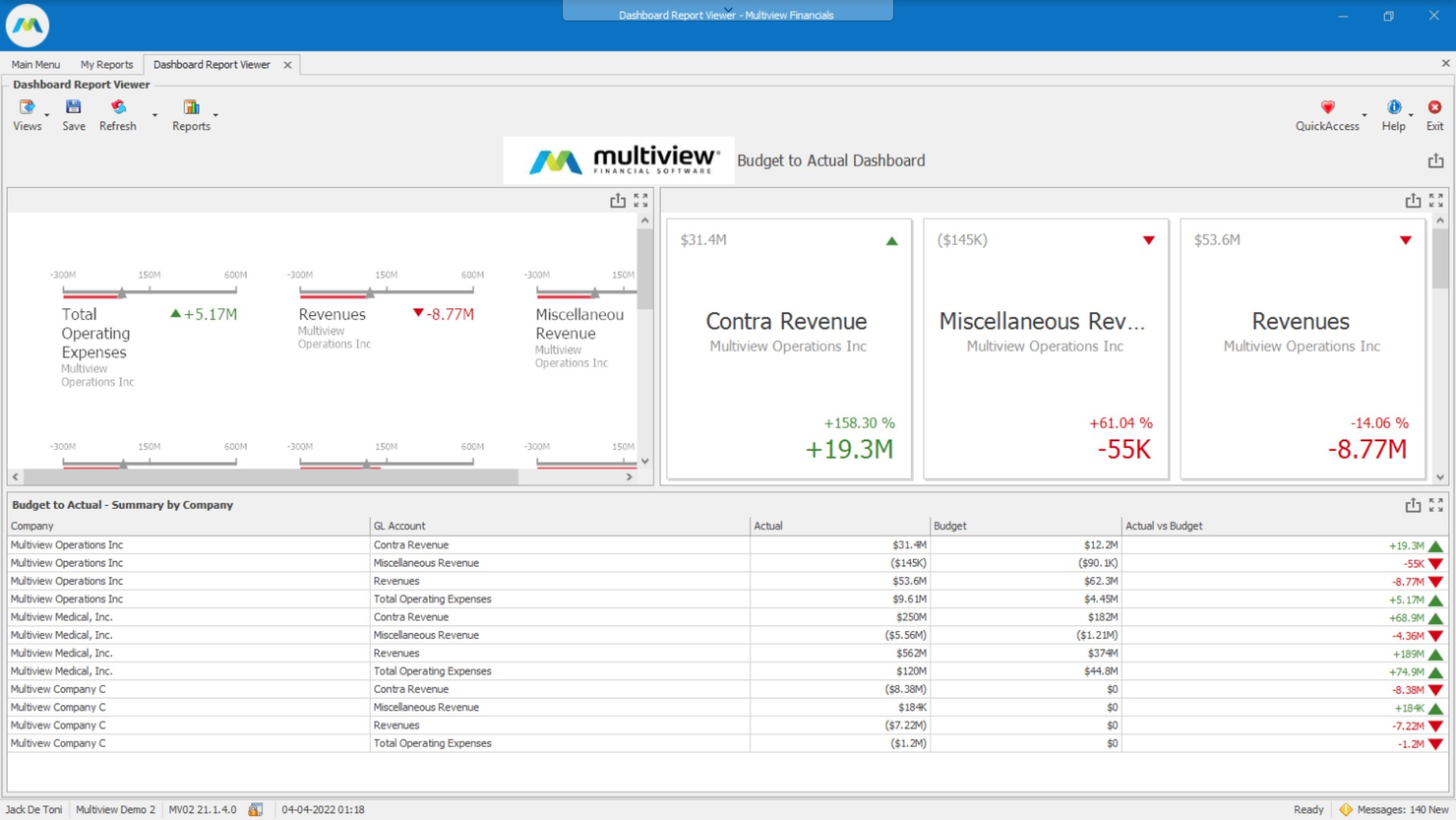 Multiview ERP screenshot - Los 10 mejores sistemas de planificación de recursos empresariales para el sector sanitario analizados en 2026