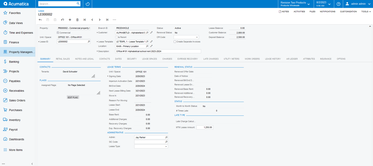 Acumatica screenshot - I 10 migliori software ERP per la gestione immobiliare recensiti nel 2026