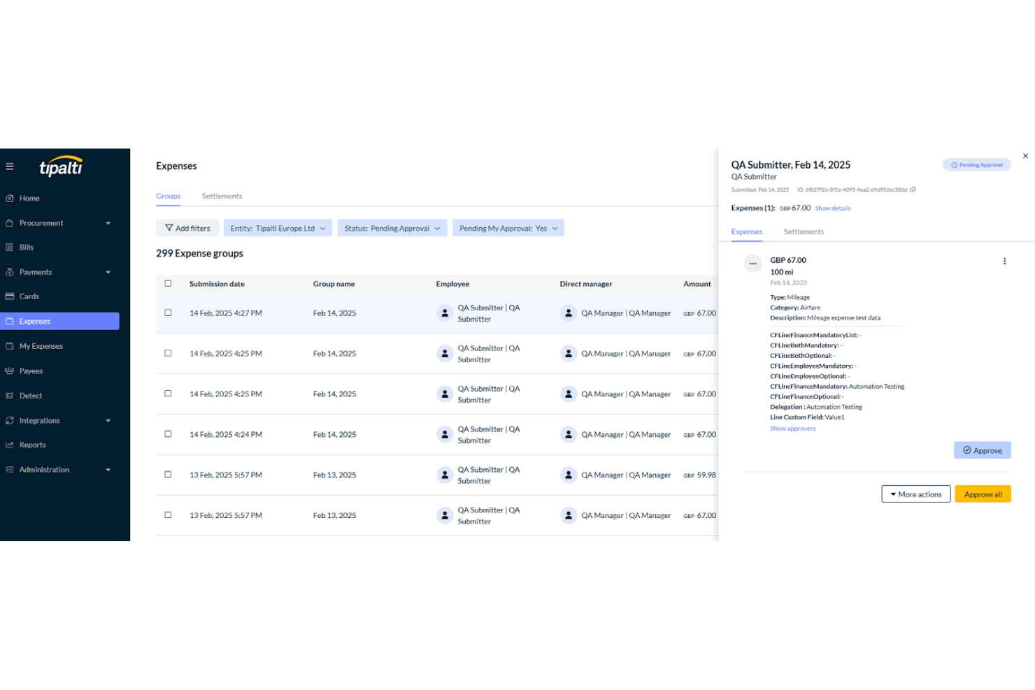 Tipalti screenshot - 10 Mejores Alternativas a Brex Analizadas en 2026