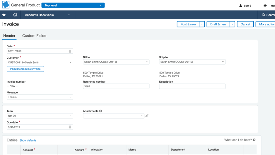 Sage Intacct screenshot - Le 10 migliori alternative a Wave Accounting recensite nel 2026