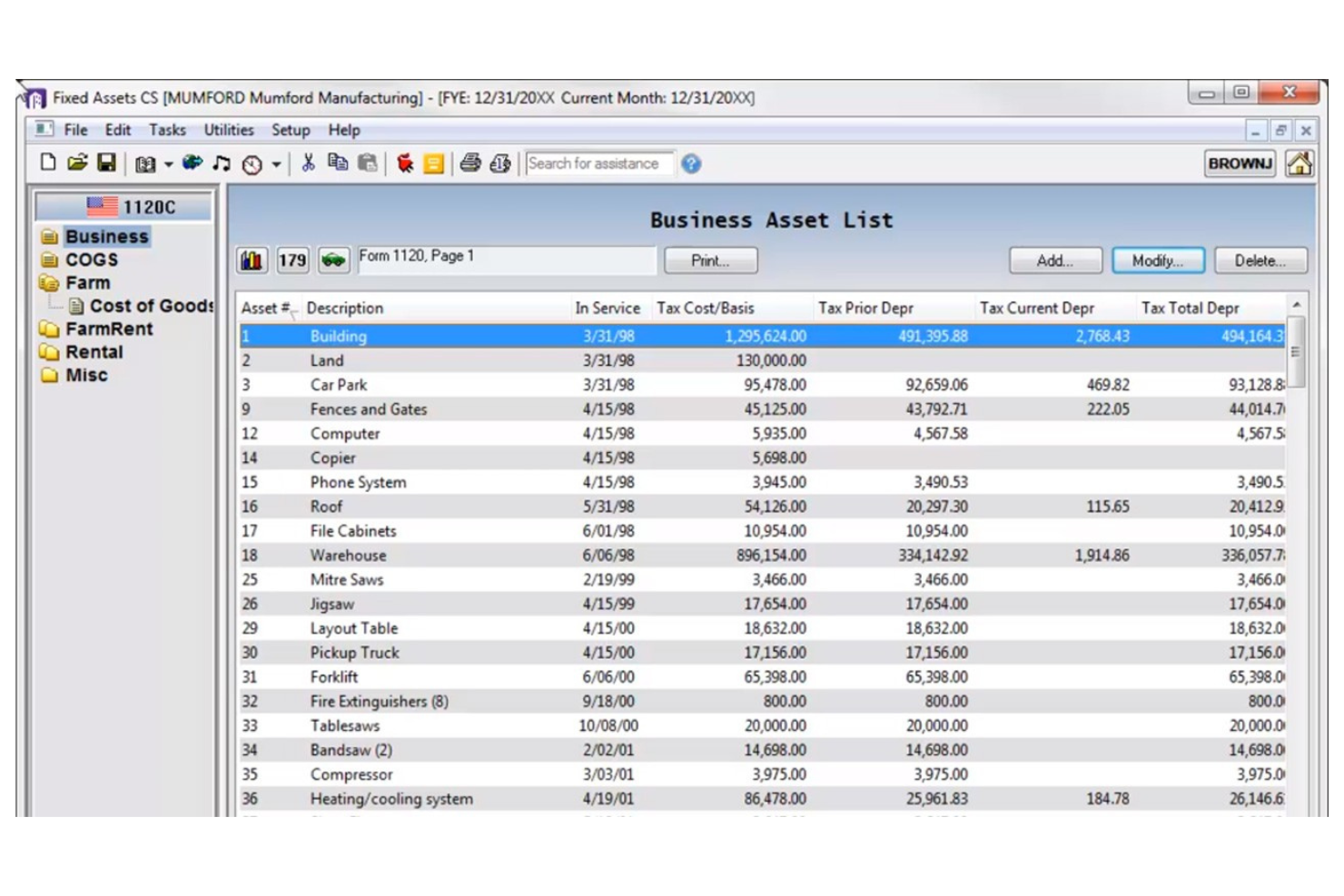 Fixed Assets CS screenshot - Le 10 Migliori Soluzioni Software per la Gestione dei Beni Ammortizzabili nel 2026
