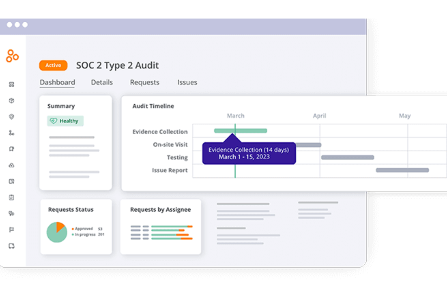 Hyperproof screenshot - I 10 migliori software di audit recensiti nel 2026