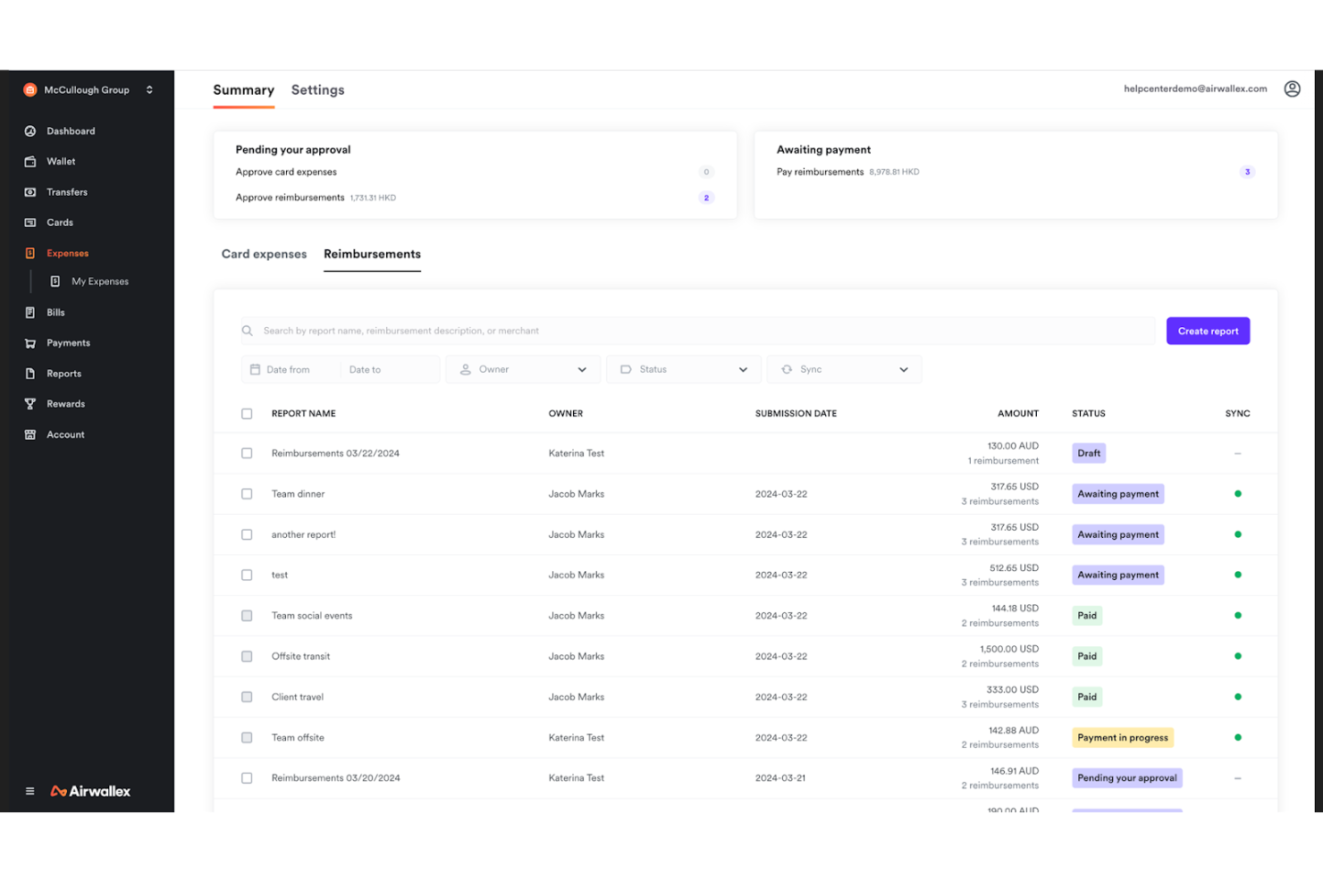 Airwallex screenshot - Le 10 migliori alternative a Brex recensite nel 2026